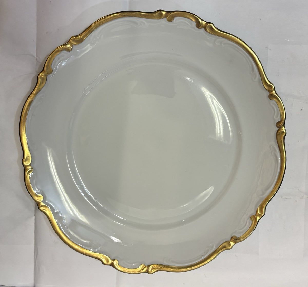 Pretty Mitterteich Bavaria Germany Golden Lark Scalloped Gold Trim Salad Plate