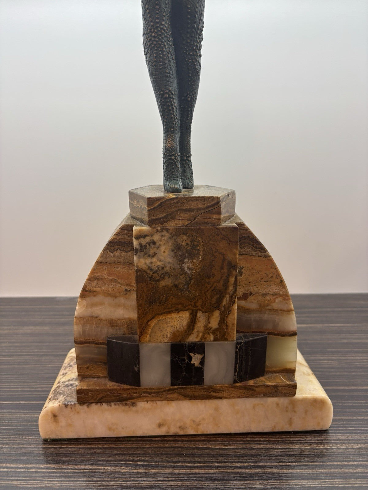 The Starfish Dancer Bronze and Marble Sculpture, Art Deco Signed