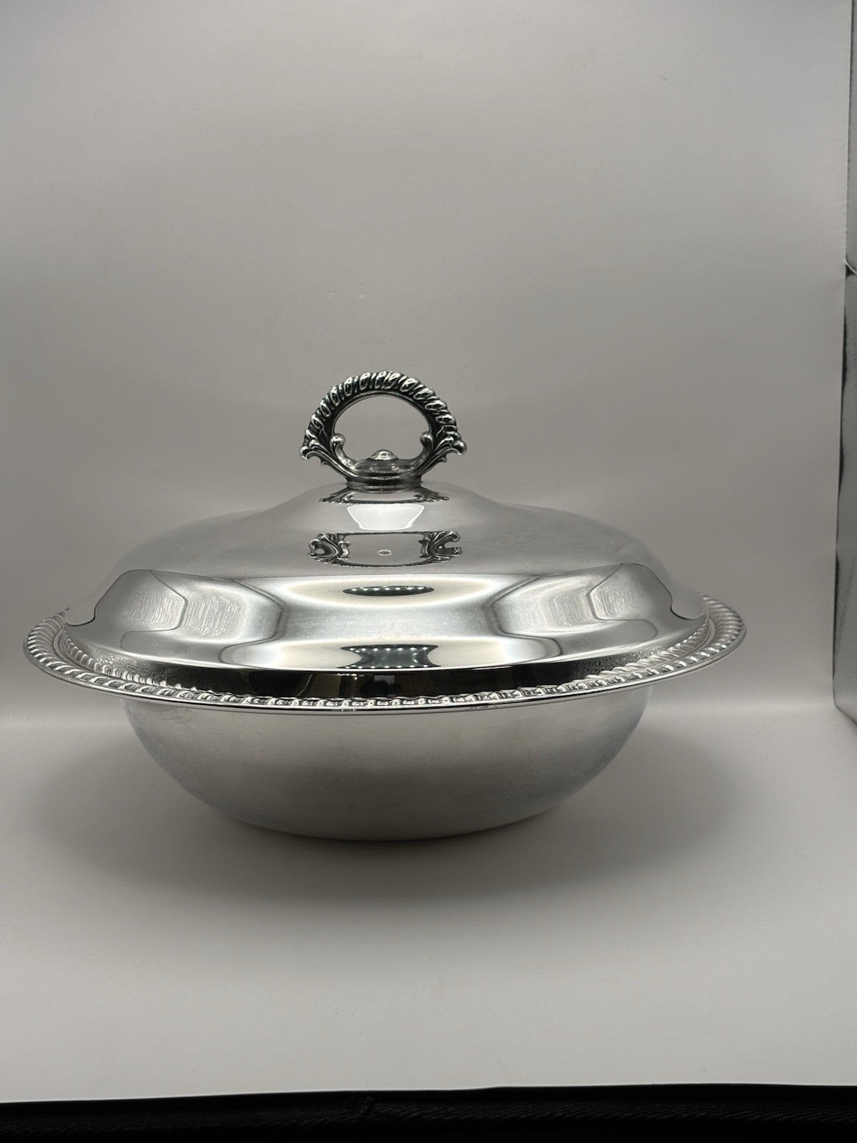 WMA Rogers Victorian-style silver-plated covered casserole
