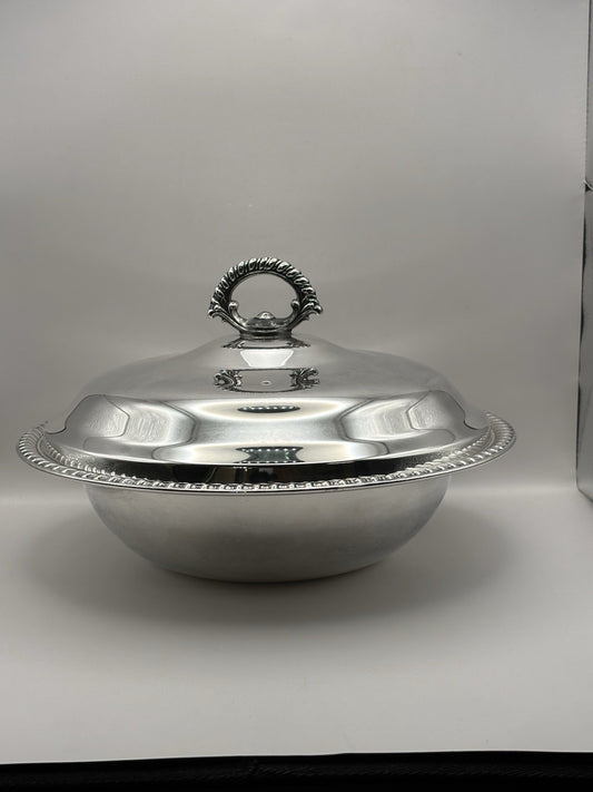 WMA Rogers Victorian-style silver-plated covered casserole