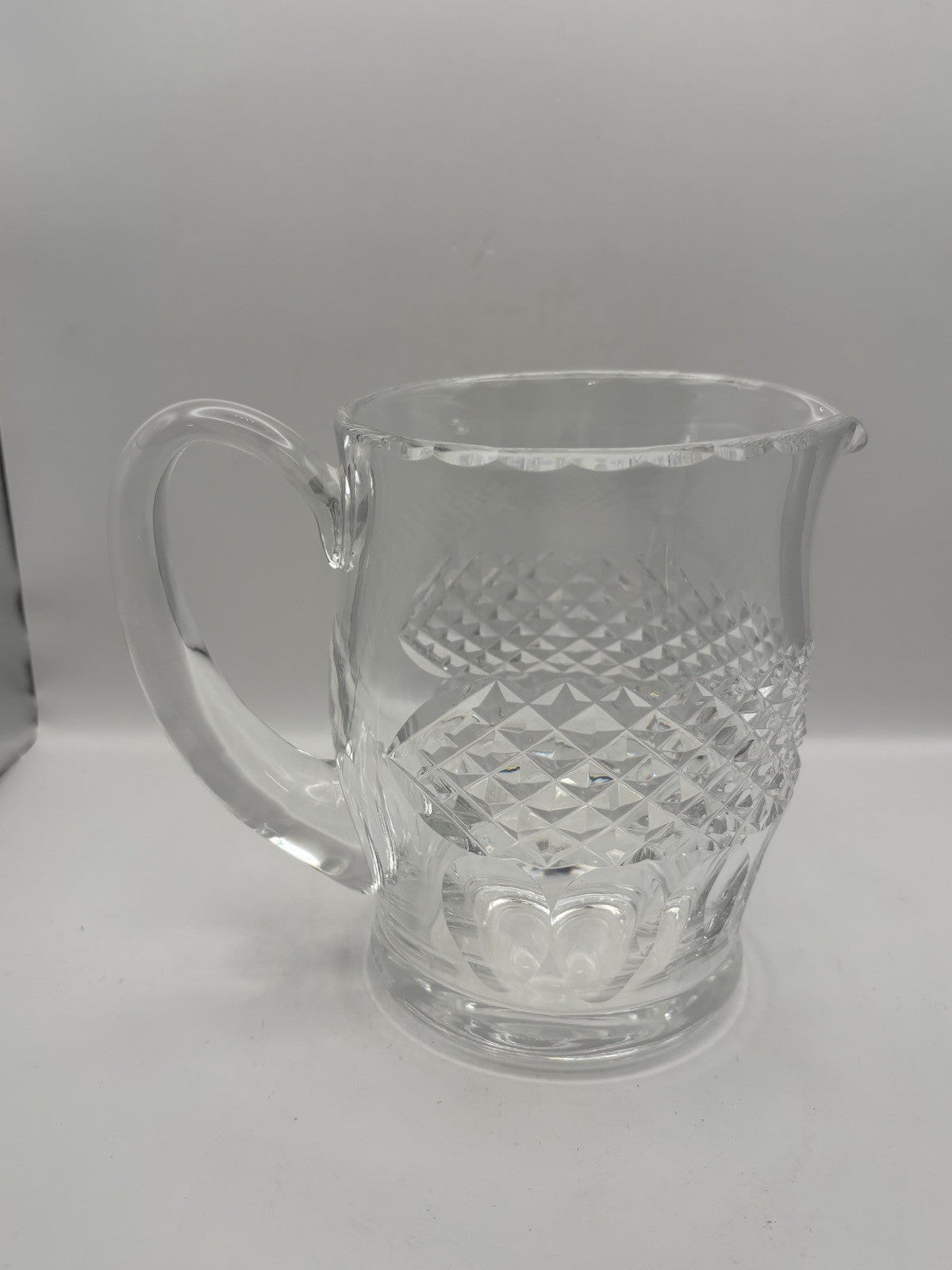 Vintage Waterford Crystal Pitcher In The Colleen Pattern. Made In Ireland 6”