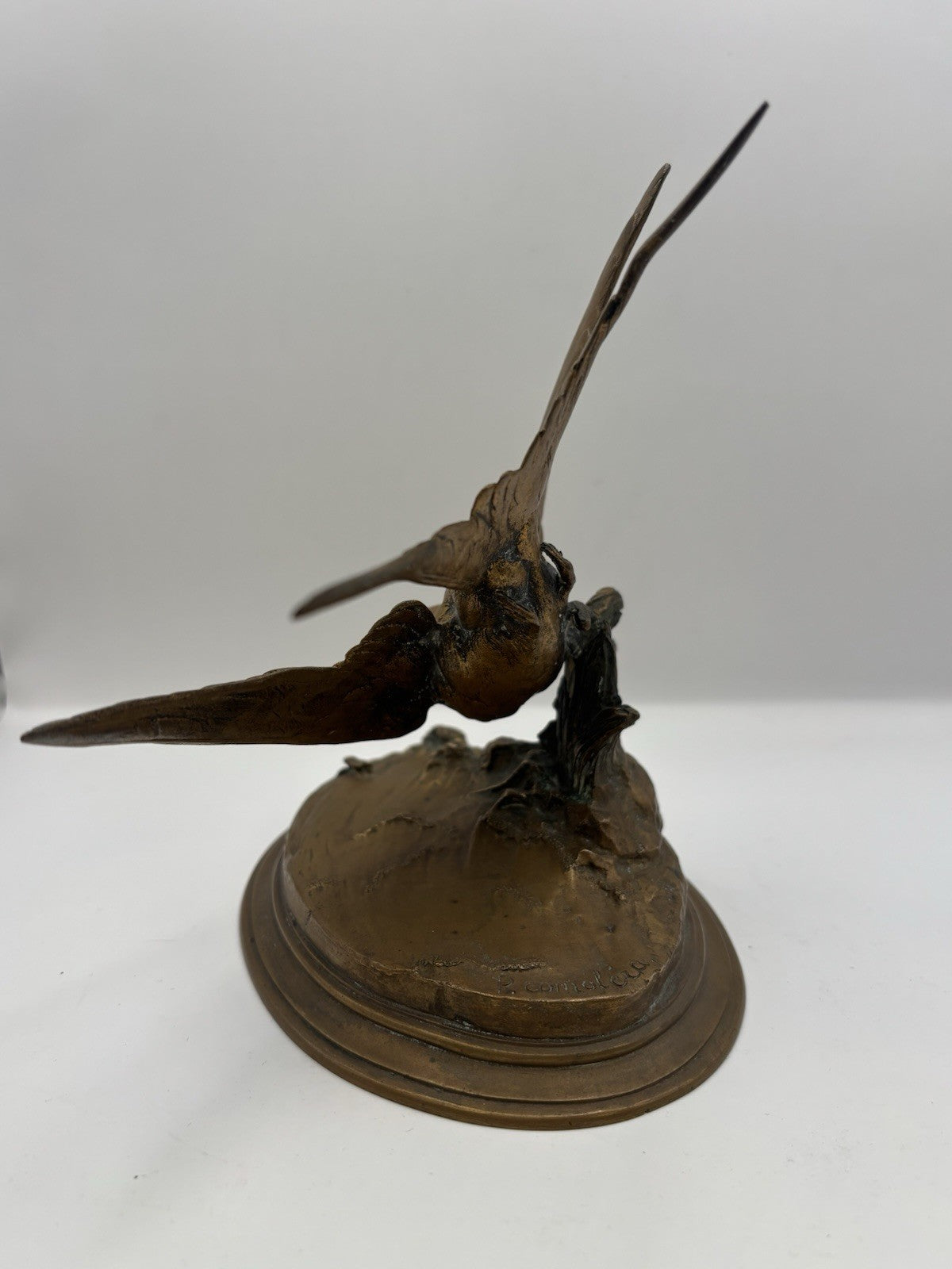 Paul Comoléra French 1818- 1897 Signed Antique Bronze Figurine Sculpture Art 6.4