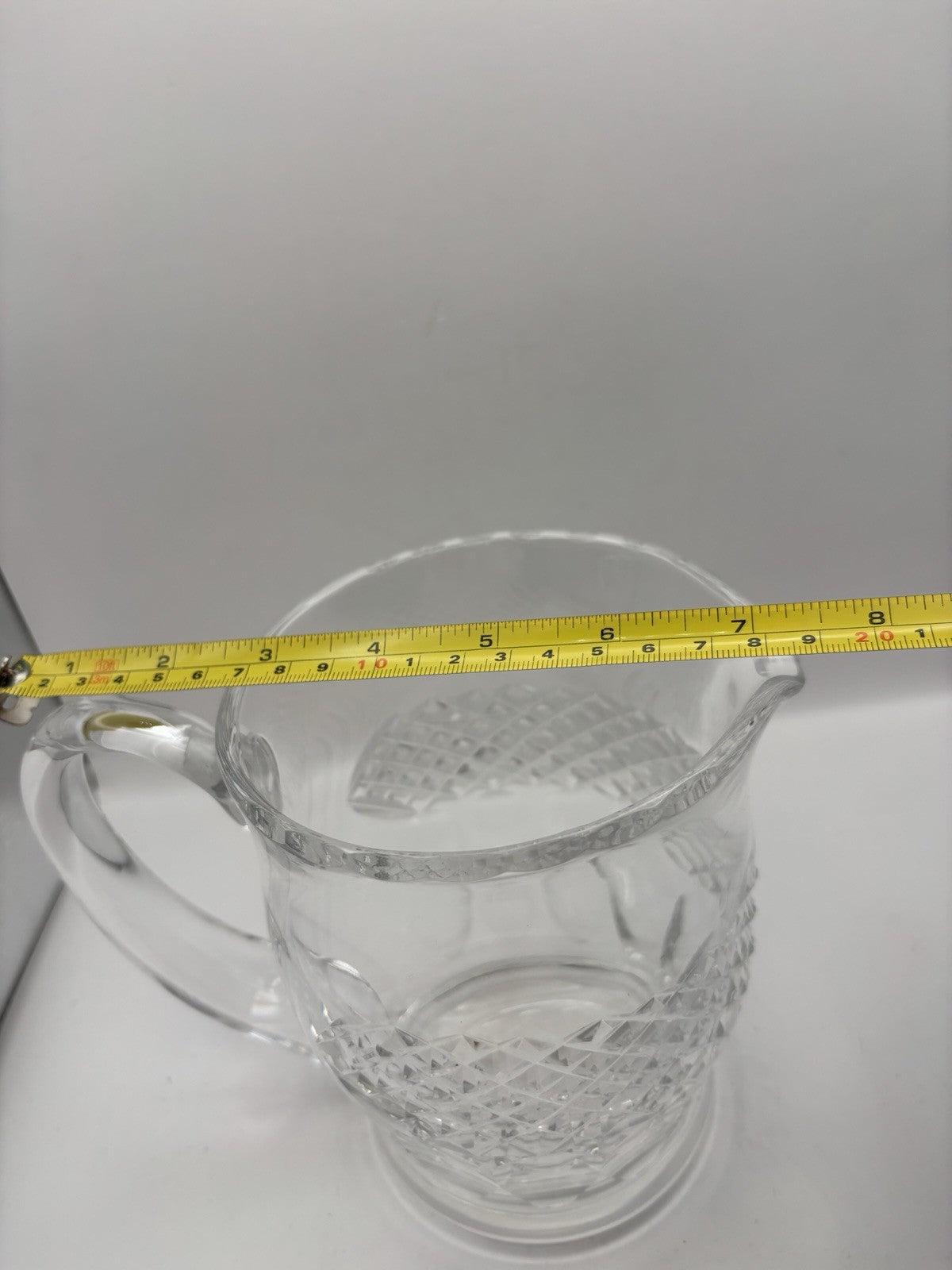 Vintage Waterford Crystal Pitcher In The Colleen Pattern. Made In Ireland 6”