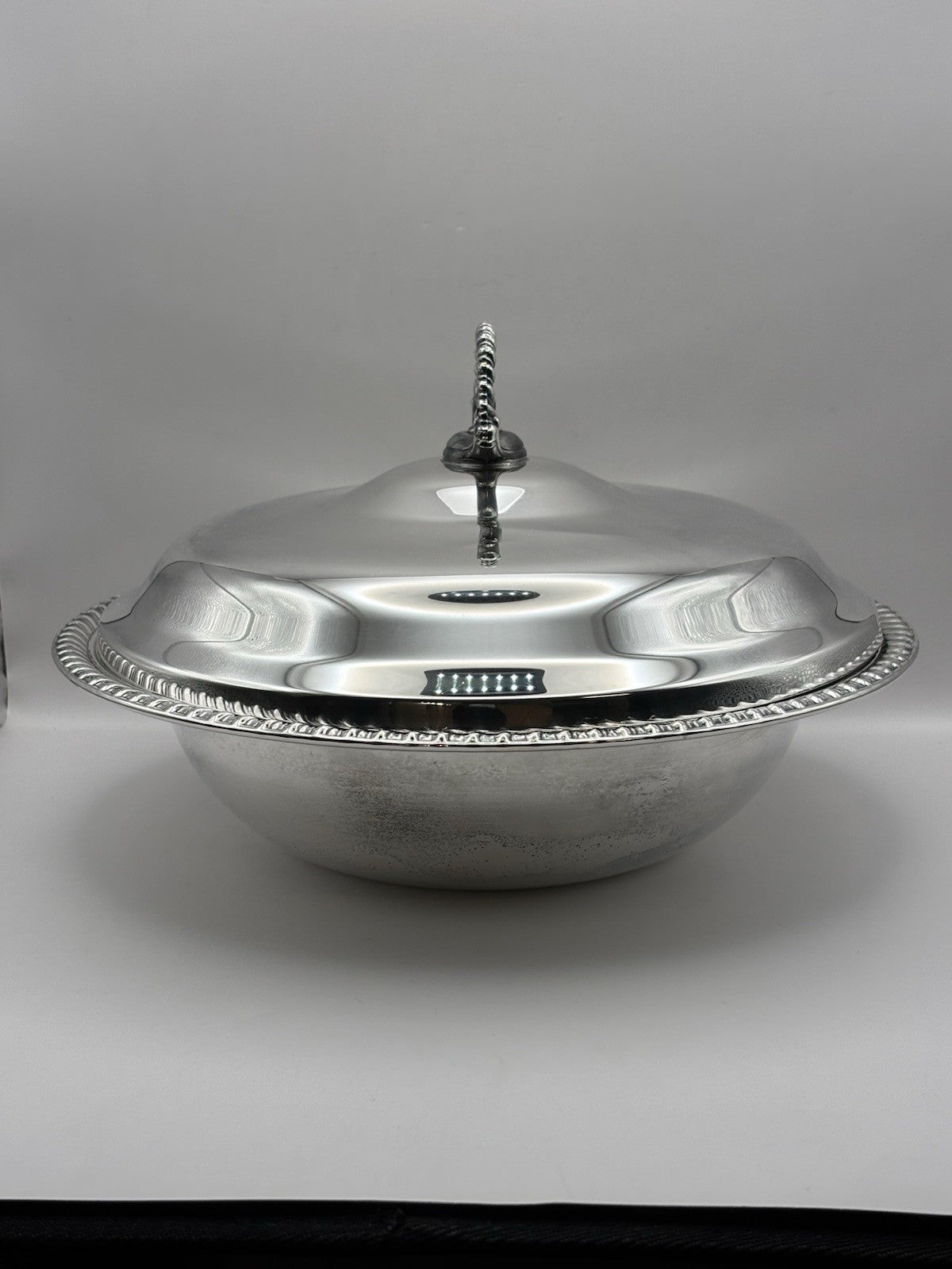 WMA Rogers Victorian-style silver-plated covered casserole