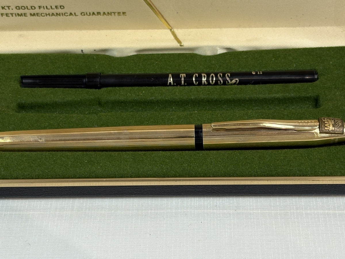 12k Gold-Filled Soft-Tip Pen in Box w/black Ink Refill