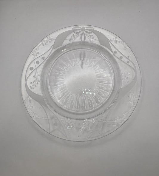 Vintage Royal Brierley England Crystal Plate with Original Box 8”