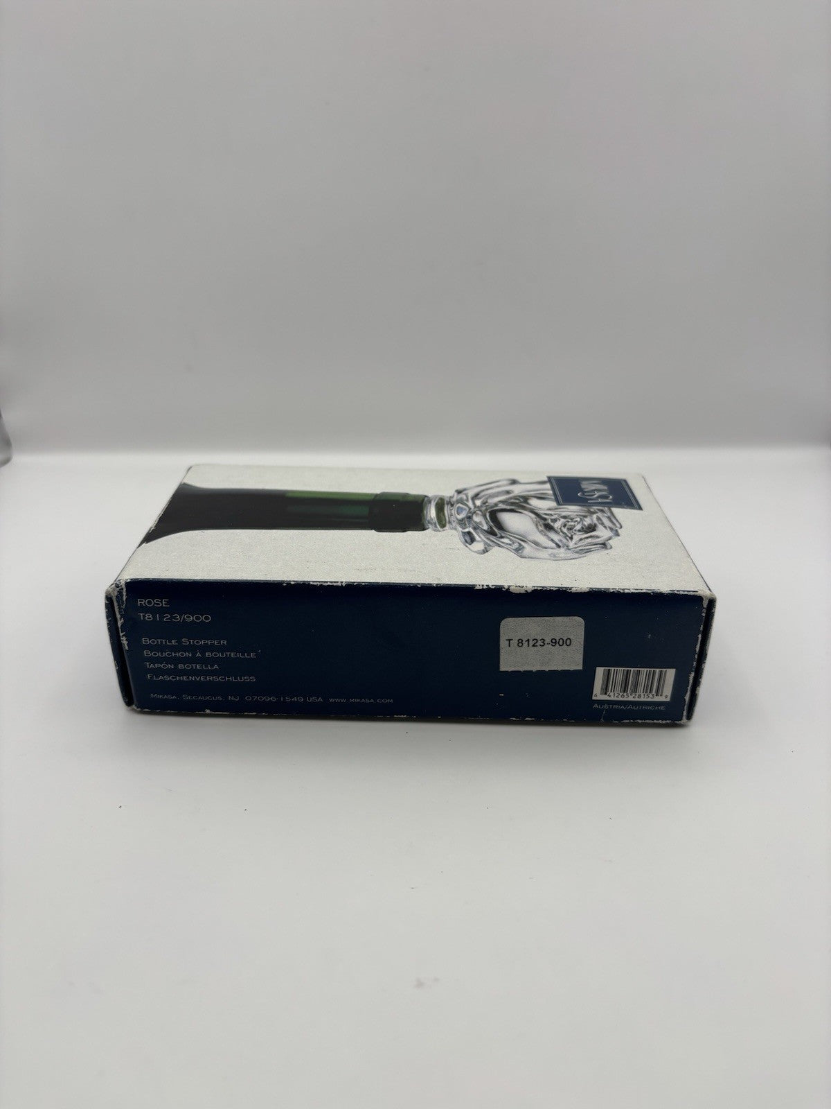 New Dinning Vintage Crystal Rose Wine Bottle Stopper Made In Austria with Box