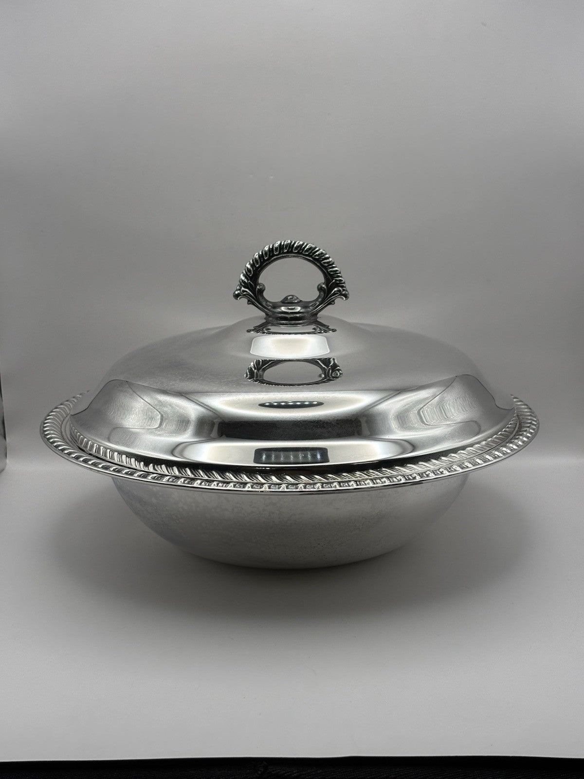 WMA Rogers Victorian-style silver-plated covered casserole