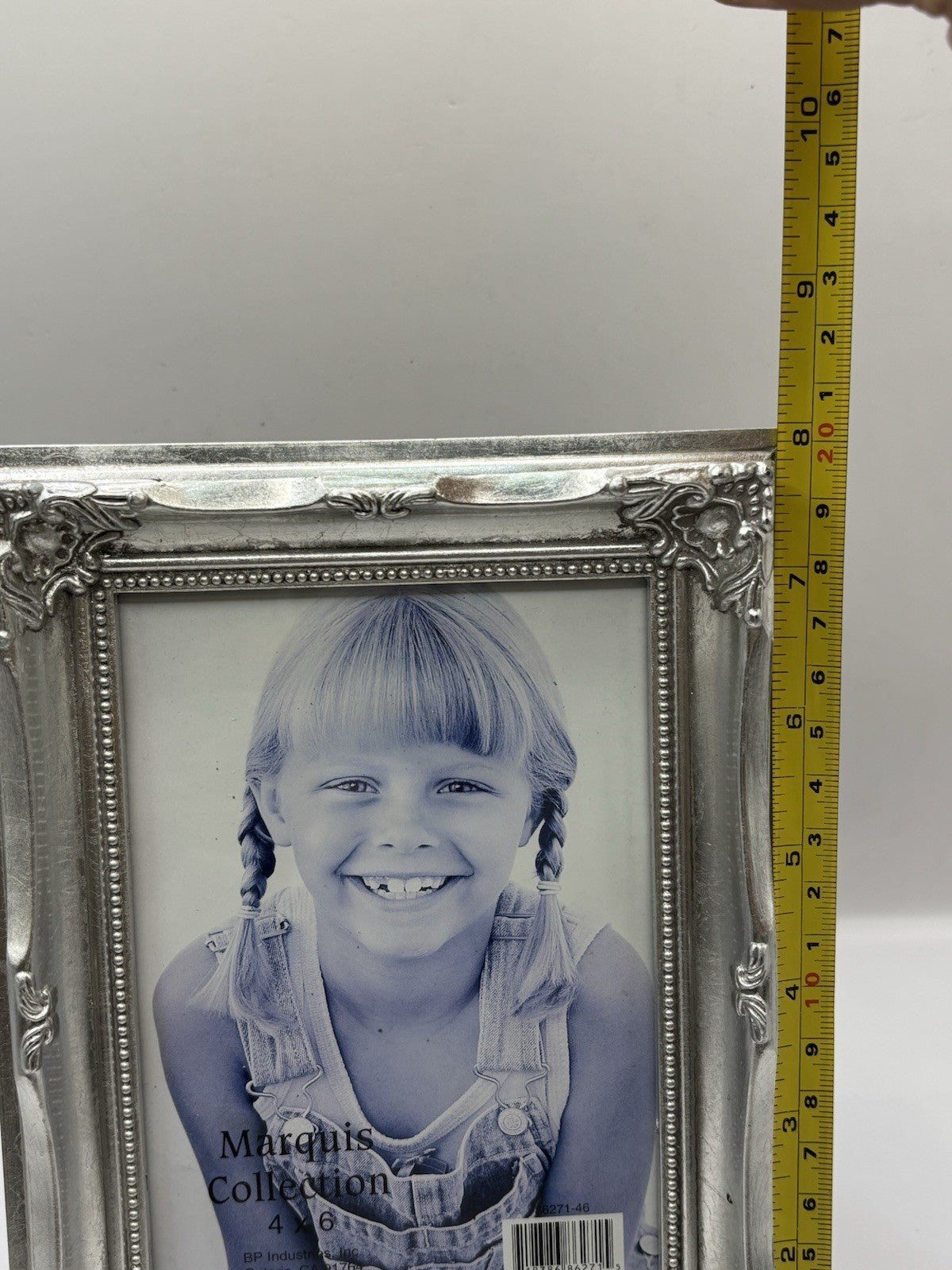 Ornate Silver Picture Frame Engraving Decorative Photo Display Stand Home Decor