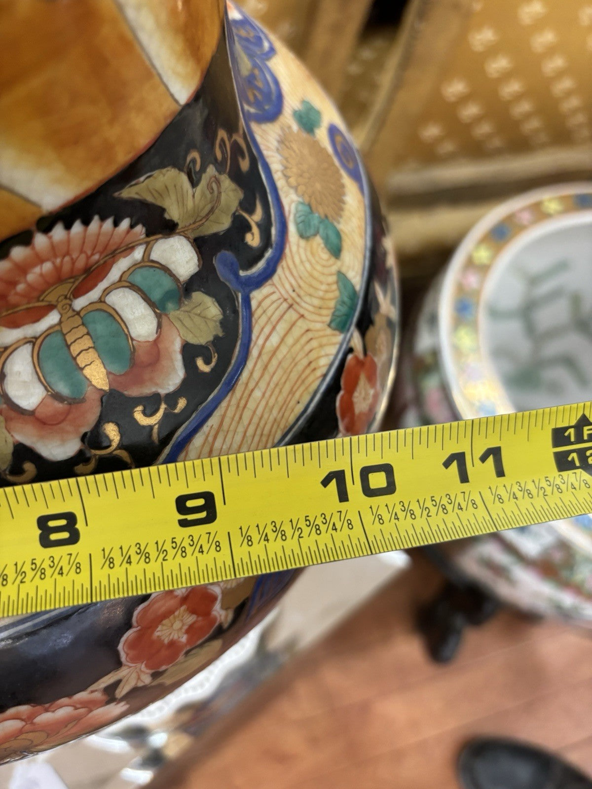 Early 20th Century Chinese Vase with Birds and Roses 12 3/8 Inches Tall