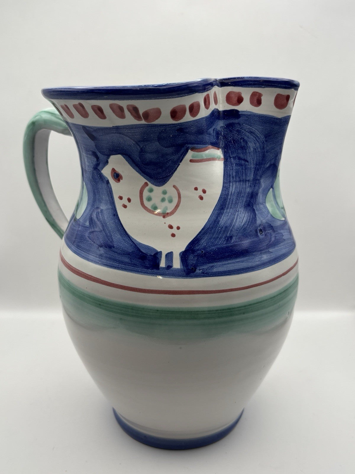 Italian ceramic collectible, a pitcher, "MADE IN ITALY" and "32-19-B"