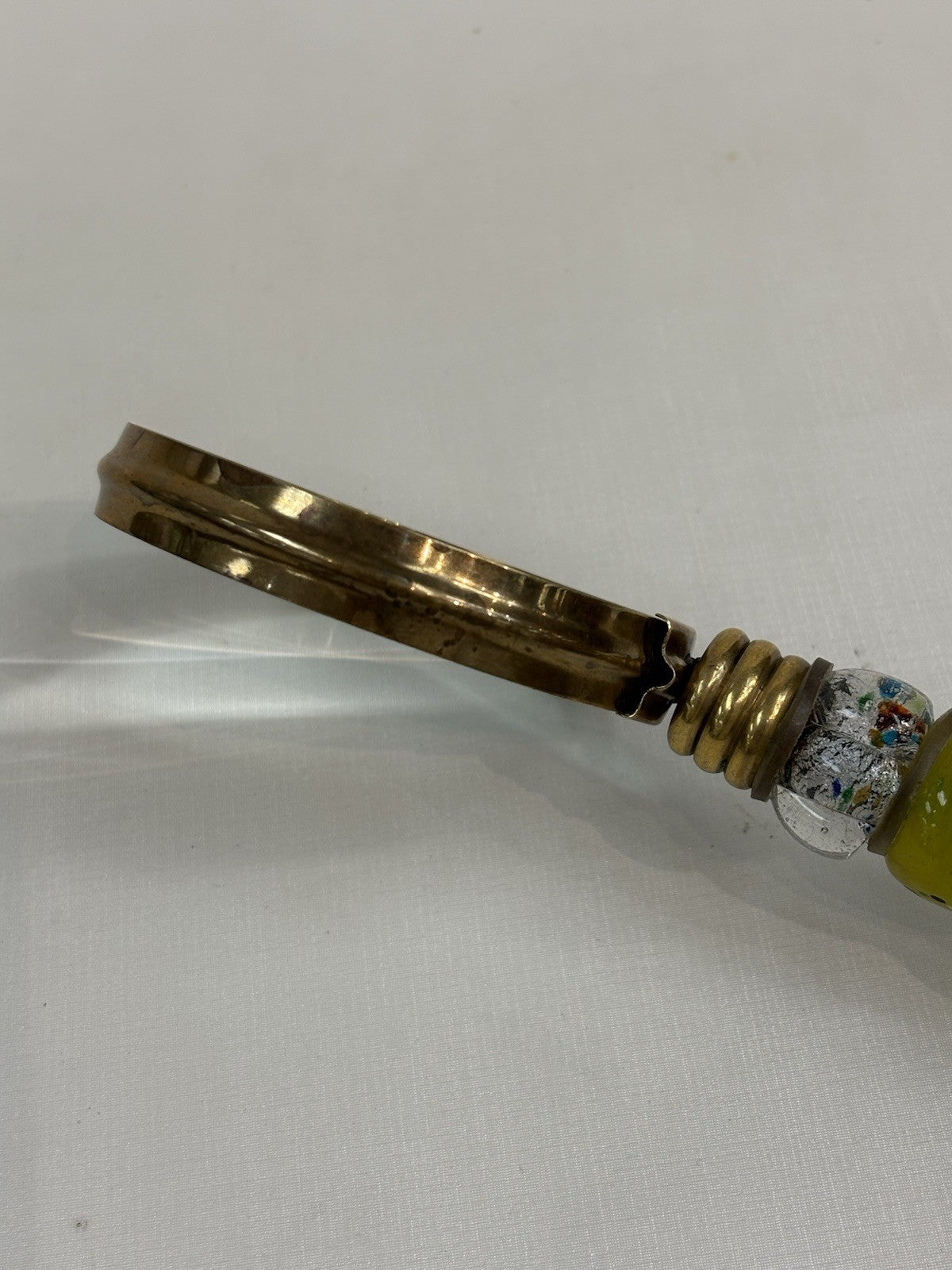 Vintage Magnifying Glass with A Beautiful Design Murano Style Italy Hand Blown