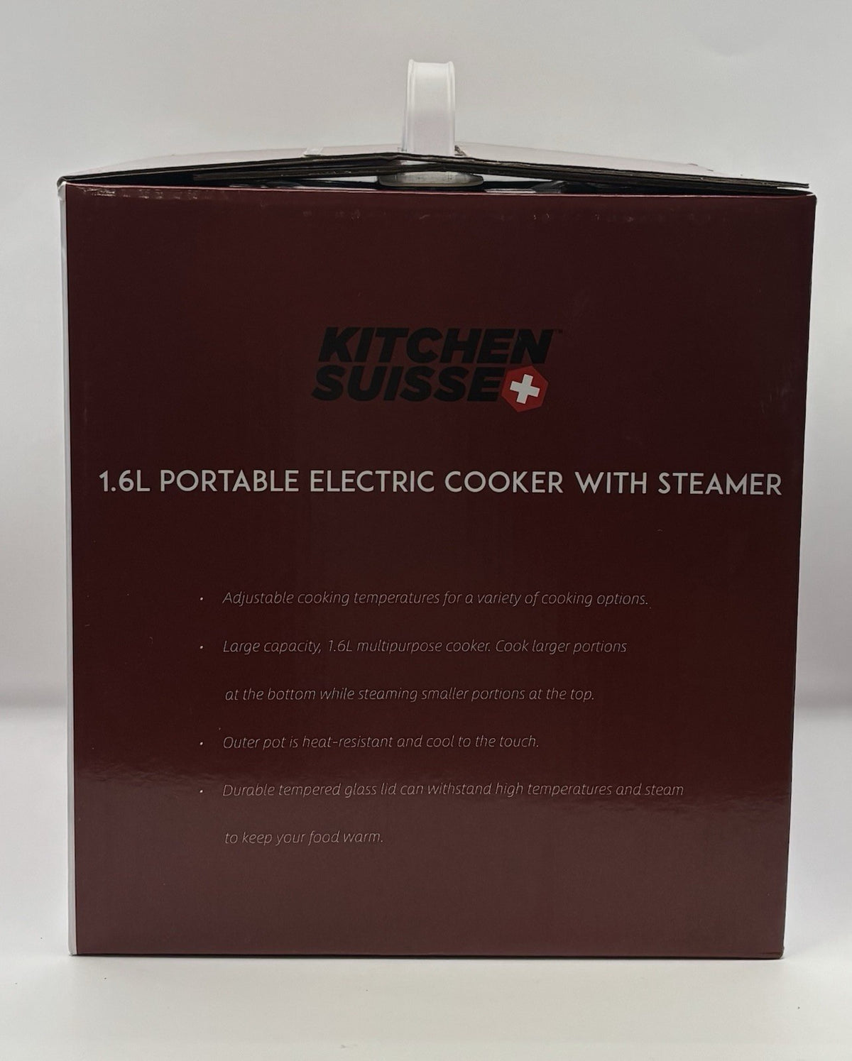 Kitchen Suisse 1.6L Portable Electric Cooker with Steamer