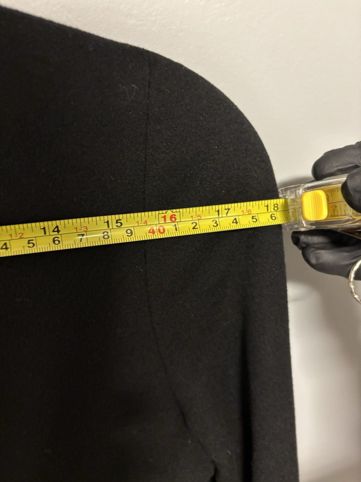 Vintage Chanel Boutique Black Wool Blazer Double-Breasted gold-tone CC buttons