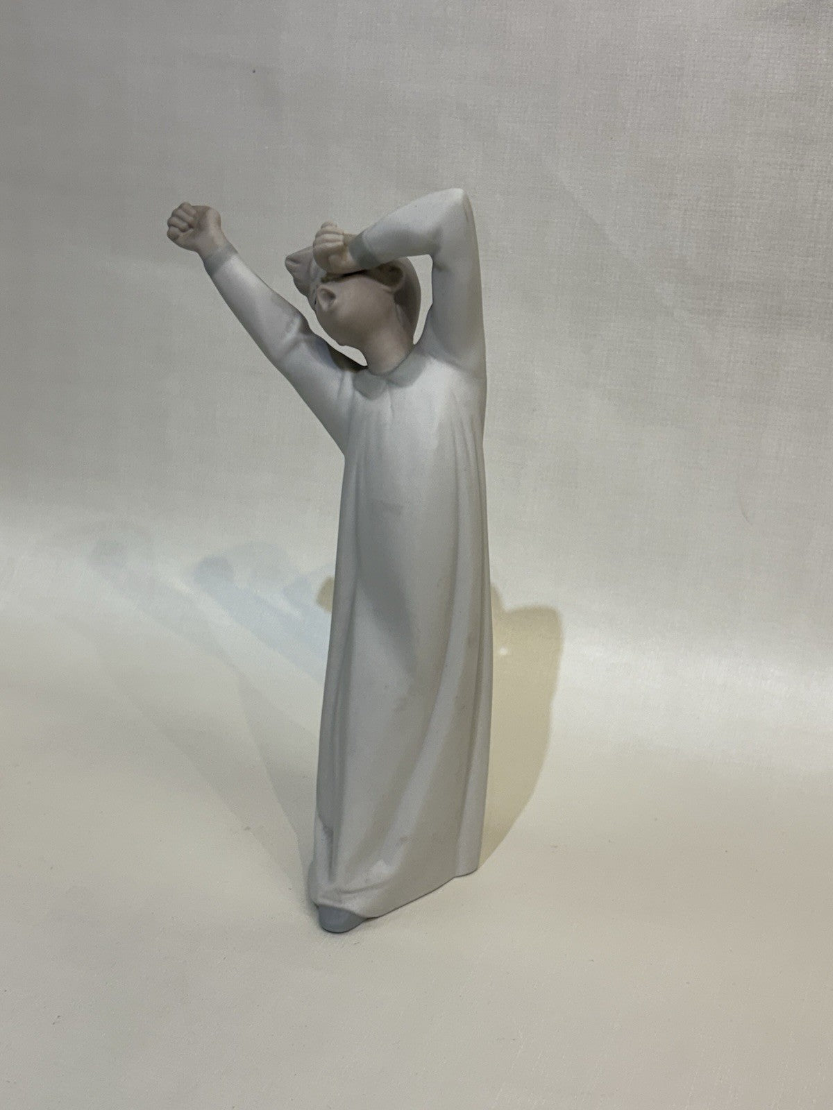 Lladró Boy Awaking Porcelain Figurine Hand Painted Made In Spain