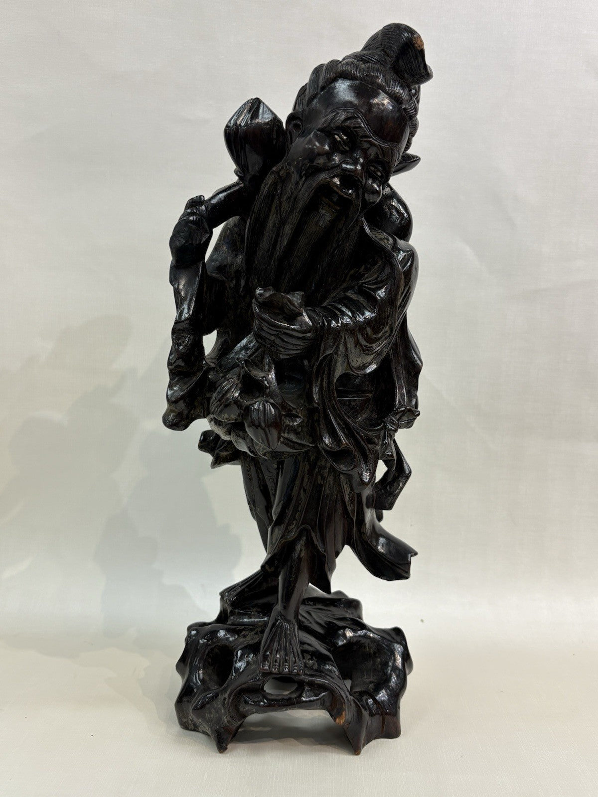 Antique Chinese wood Hand Carved Figure Statue