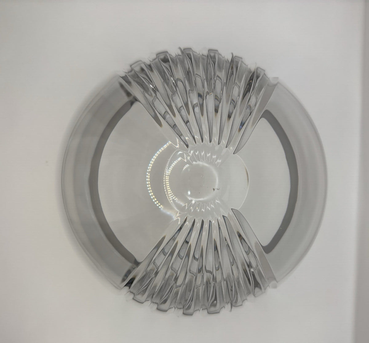 Vintage Mikasa Bowl Solid Heavy Crystal Center Piece 6”