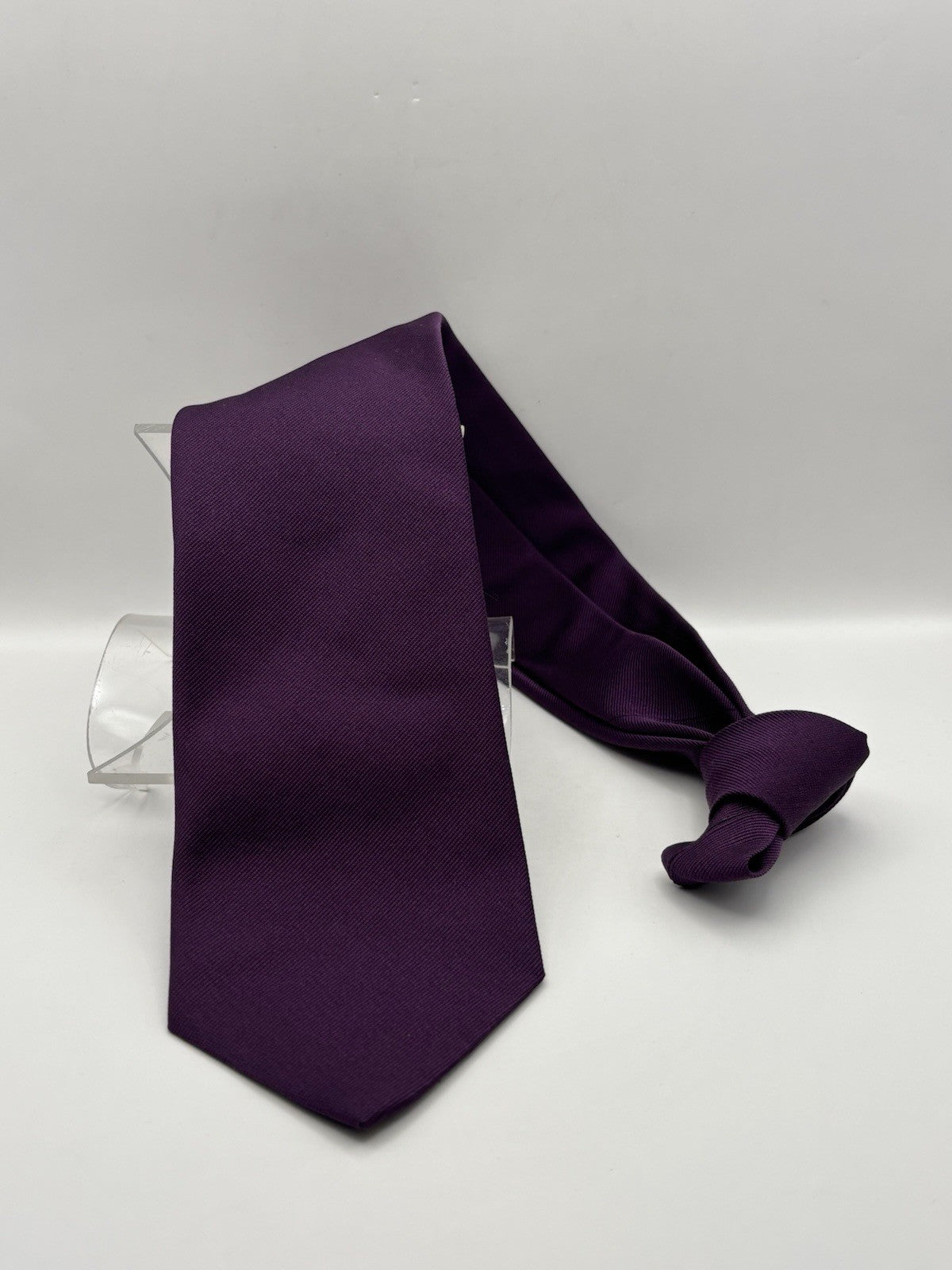 Versace Purple Silk Ties Distinct Textures. Made In Italy 100% Silk