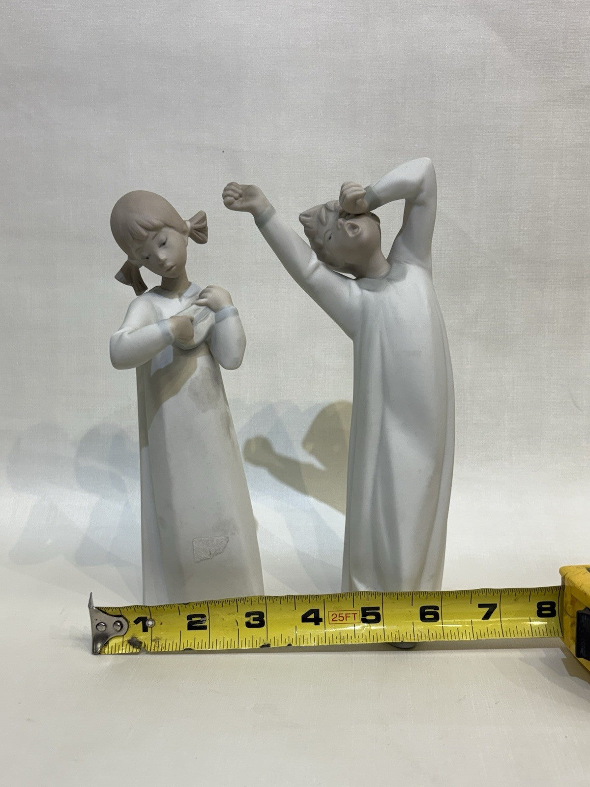 Lladró Boy Awaking Porcelain Figurine Hand Painted Made In Spain