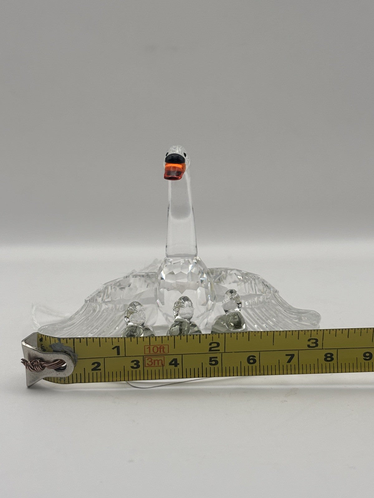 Swarovski Crystal Swan Family Figurine: Mother and Babies