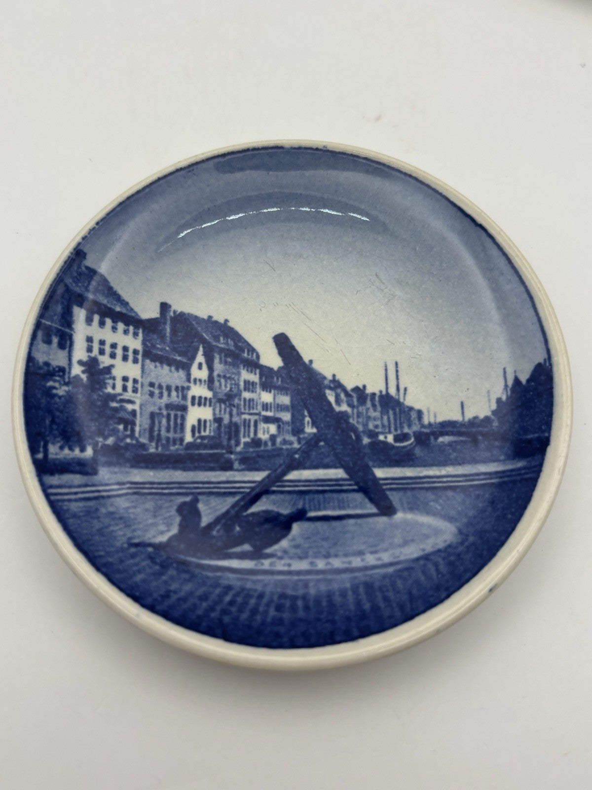 Vintage Royal Copenhagen Porcelain Miniature Plate Set of 3 Made In Denmark B/W