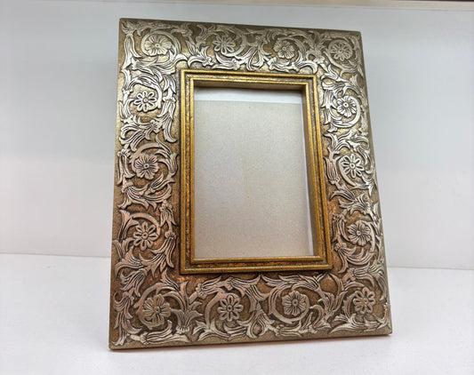 Vintage Photo Frame, Picture Frame Gold, Ornate Floral Pattern, Wall Hanging, Table Top, Unique, Gallery Wall, Wall Art, Home Decor