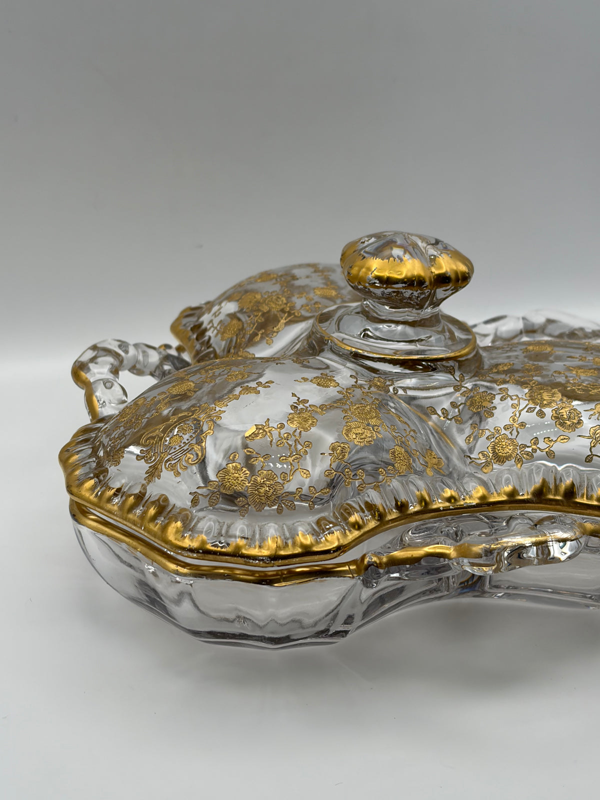 Antique American Cambridge Glass Candy Dish, Circa 1920's.