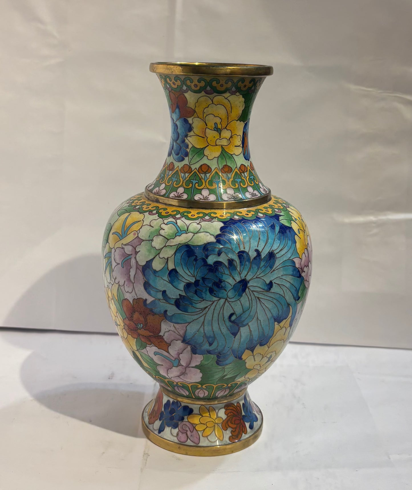 Cloisonné Vase 9 1/4”