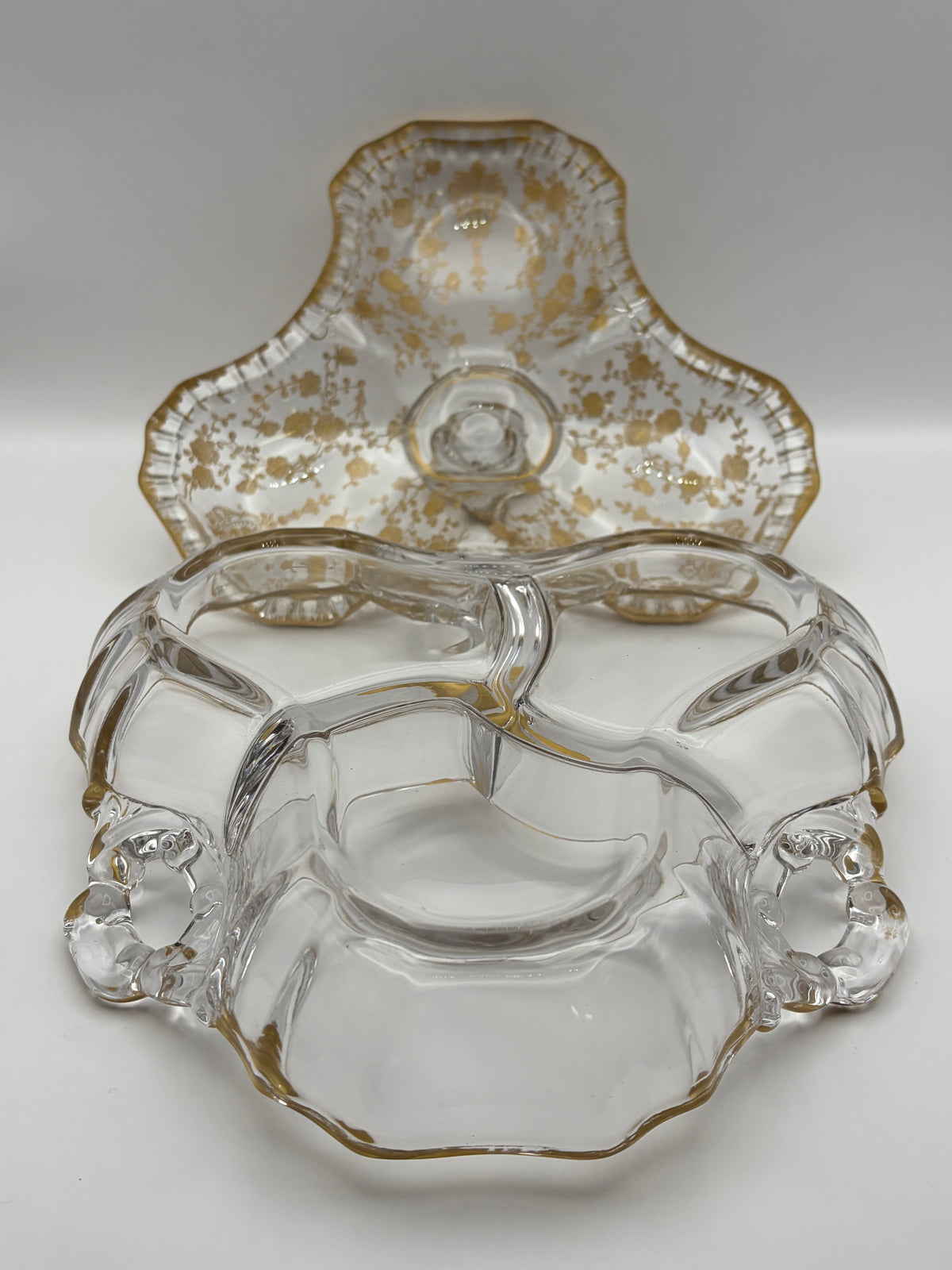 Antique American Cambridge Glass Candy Dish, Circa 1920's.