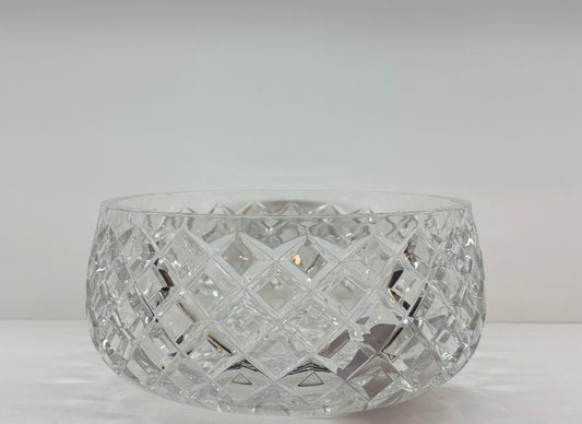 Antique AMERICAN CUT CRYSTAL 8" LEADED CRYSTAL CENTERPIECE BOWL