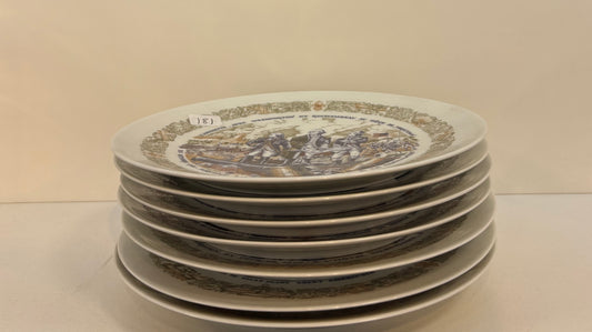 7 LIMOGES Porcelain Décor Plate Lafayette Legacy Collection -The Siege at Yorktown
