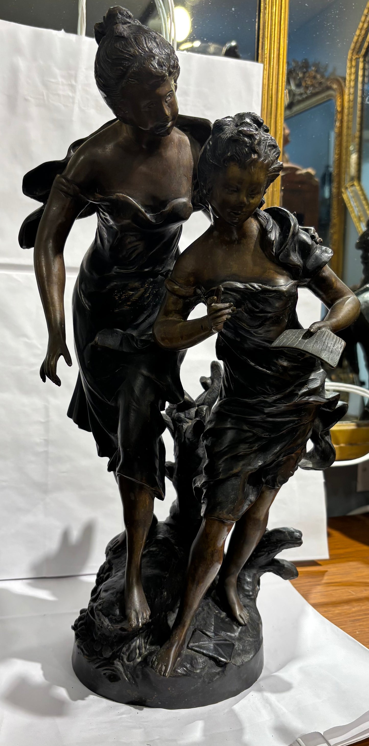 Auguste Moreau French Bronze Statue