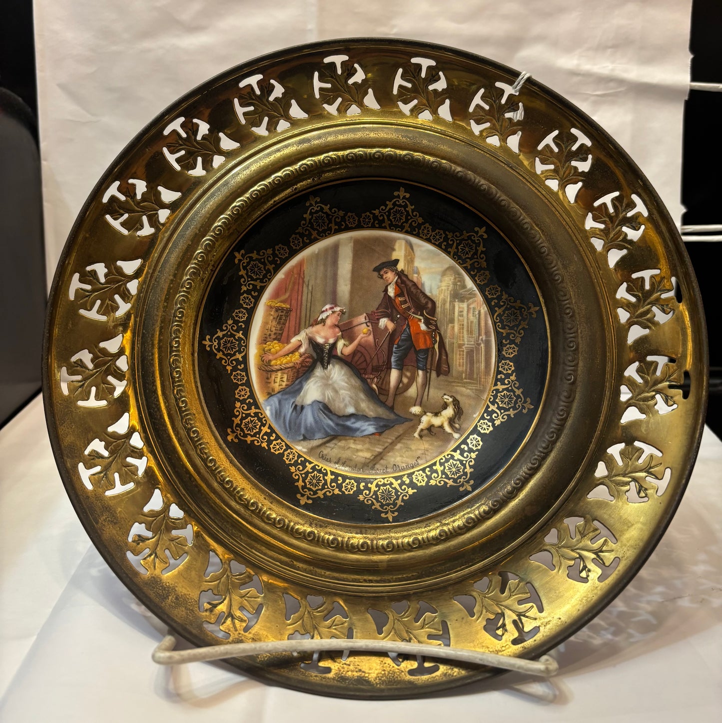 Regency Bone China “Fine Black Cherries” and England "Sweet Oranges"  Decorative Plate.