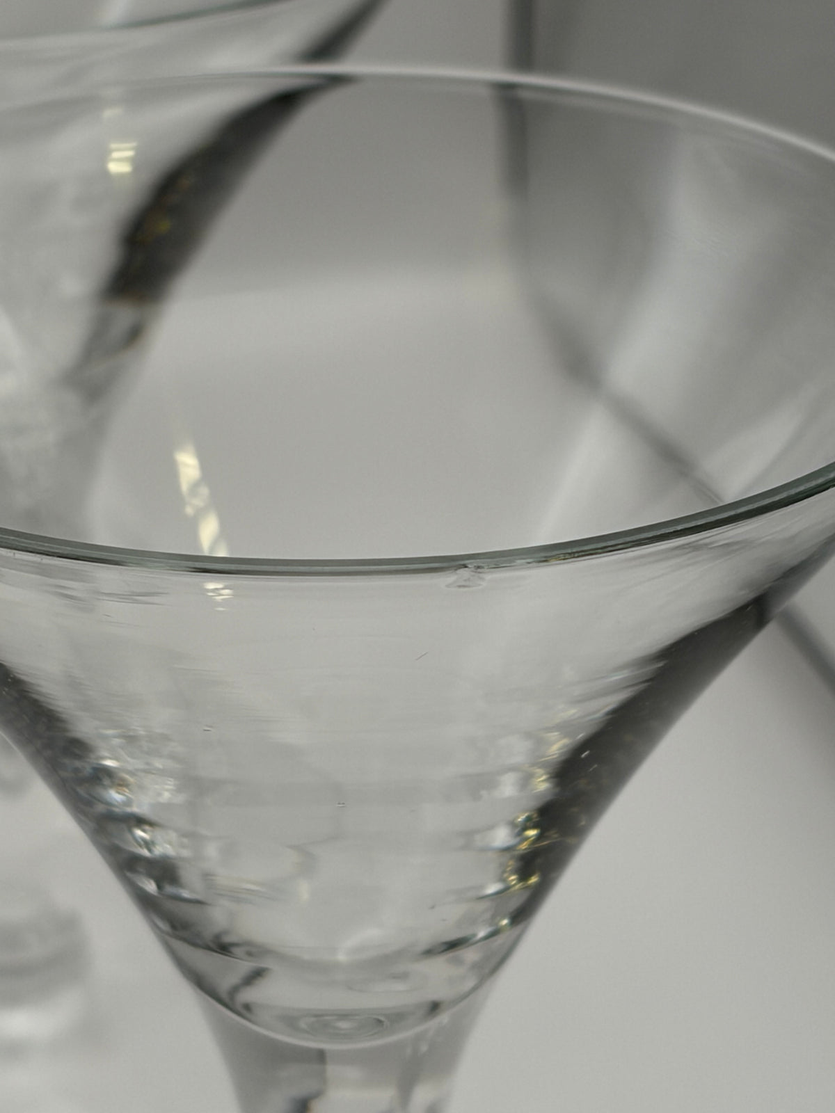 Set of 9 Clear Glass Martini Glasses Classic Tapered Round 5.5 in Tall