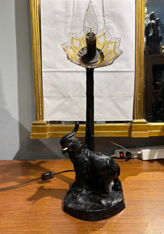 Elephant Bronze Table Lamp