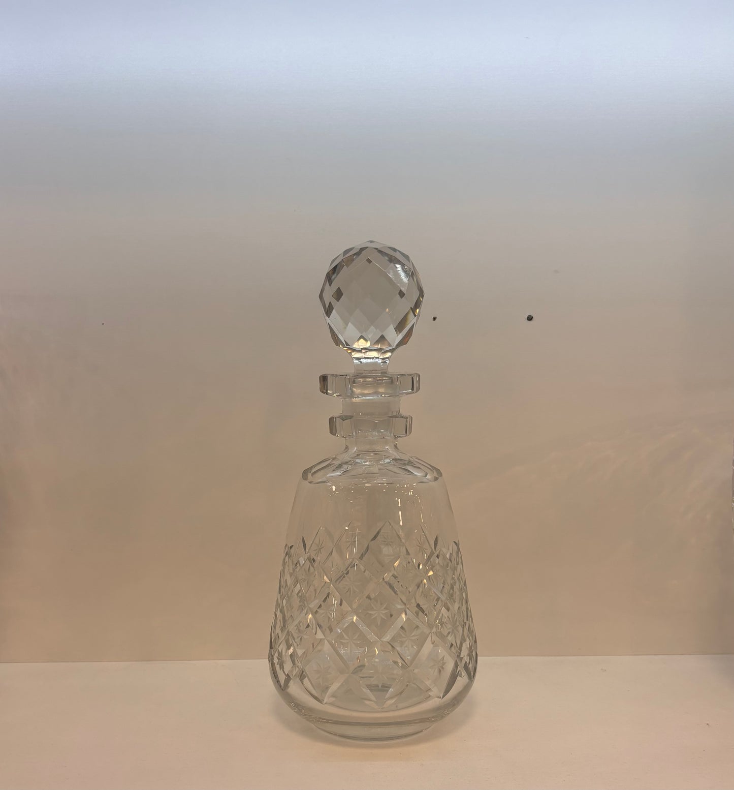 Vintage cut crystal tequila decanter