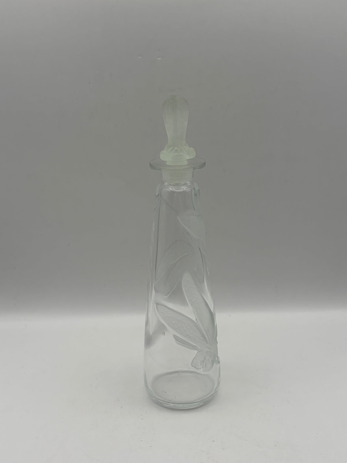 Vintage 1992 MMA Lucien Gaillard Reproduction Dragonfly 7” Glass Perfume Bottle