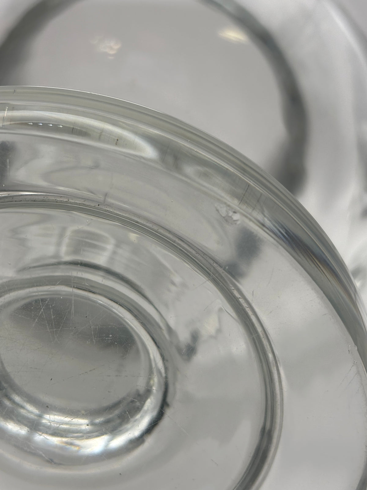 Clear Glass Pedestal Vase With Side Handles Flared Rim 11 in