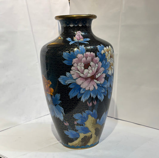 Large Vintage Cloisonné Vase