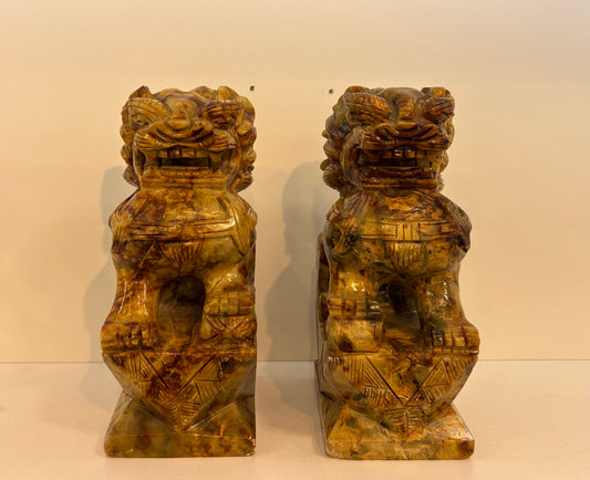 Pair of Mid century Chinese Foo Dogs