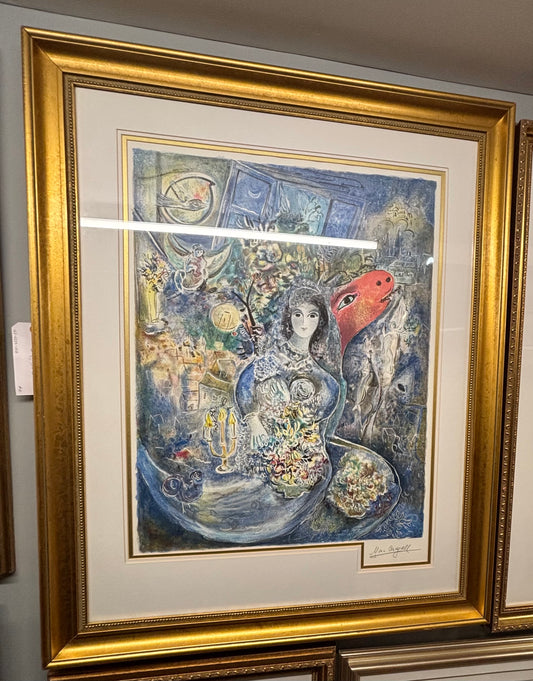 Marc Chagall “Bella” 25 colors stone lithograph.