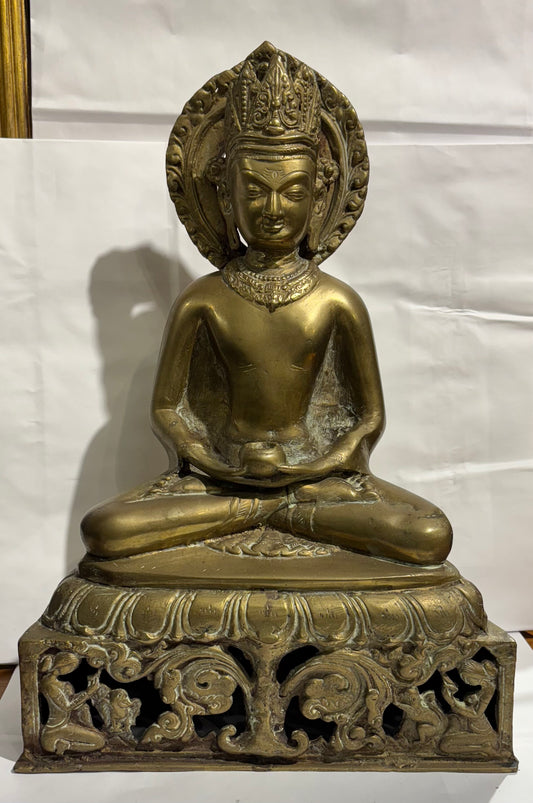 Antique handmade brass/bronze Gautama Buddha Statue