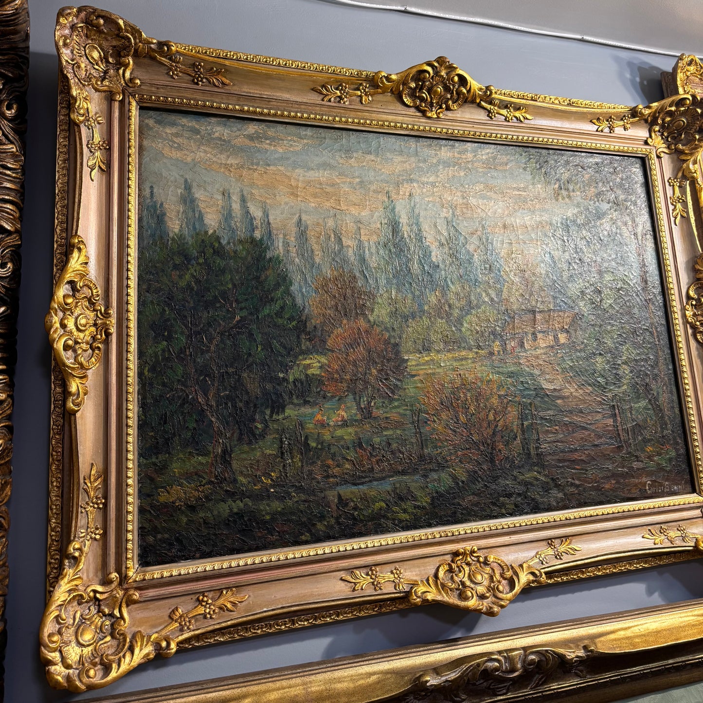 Antique oil on canvas panting- Carlos Benni signed