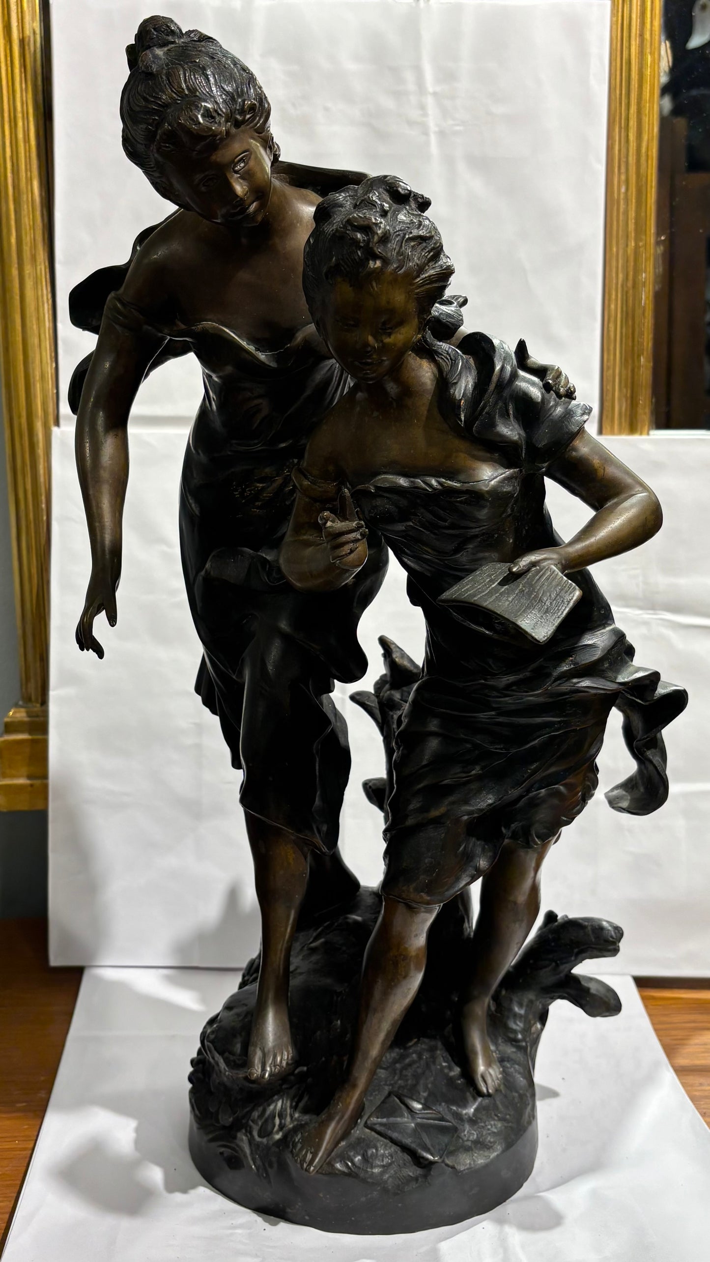 Auguste Moreau French Bronze Statue