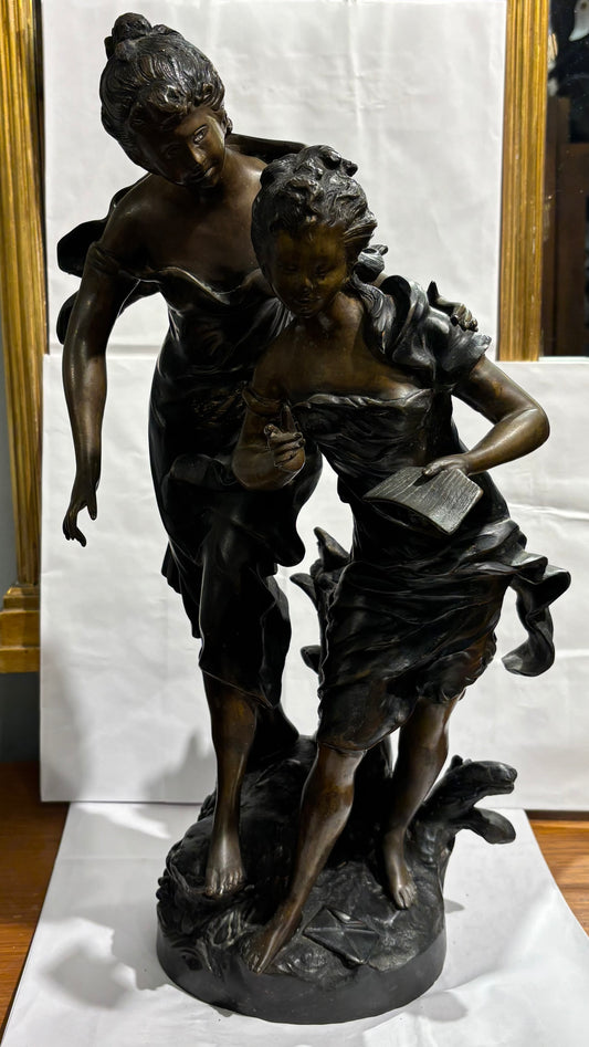 Auguste Moreau French Bronze Statue