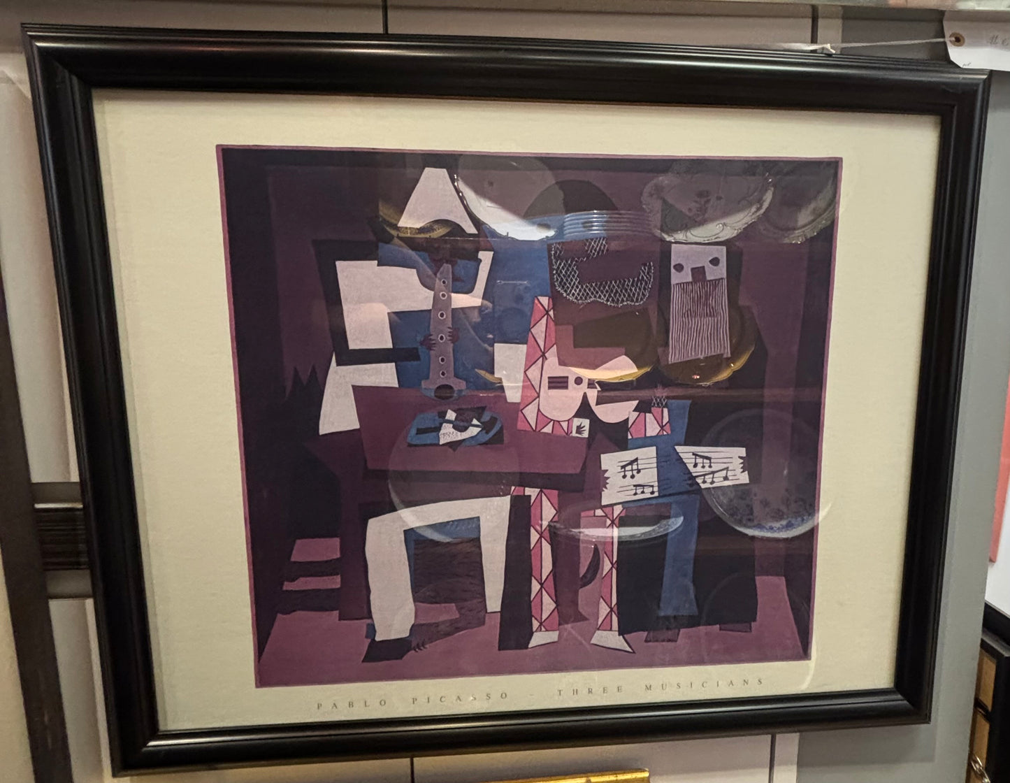 Framed print- The Three musicians by Pablo Picasso