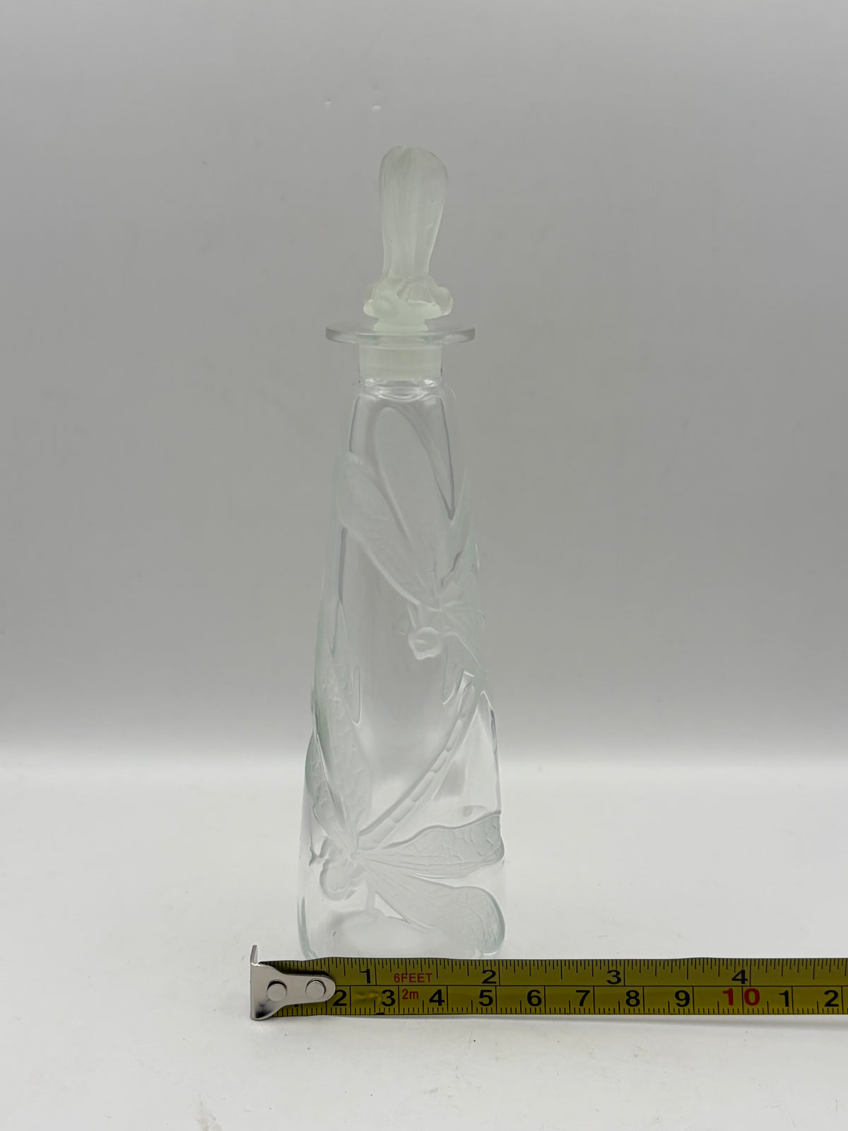 Vintage 1992 MMA Lucien Gaillard Reproduction Dragonfly 7” Glass Perfume Bottle