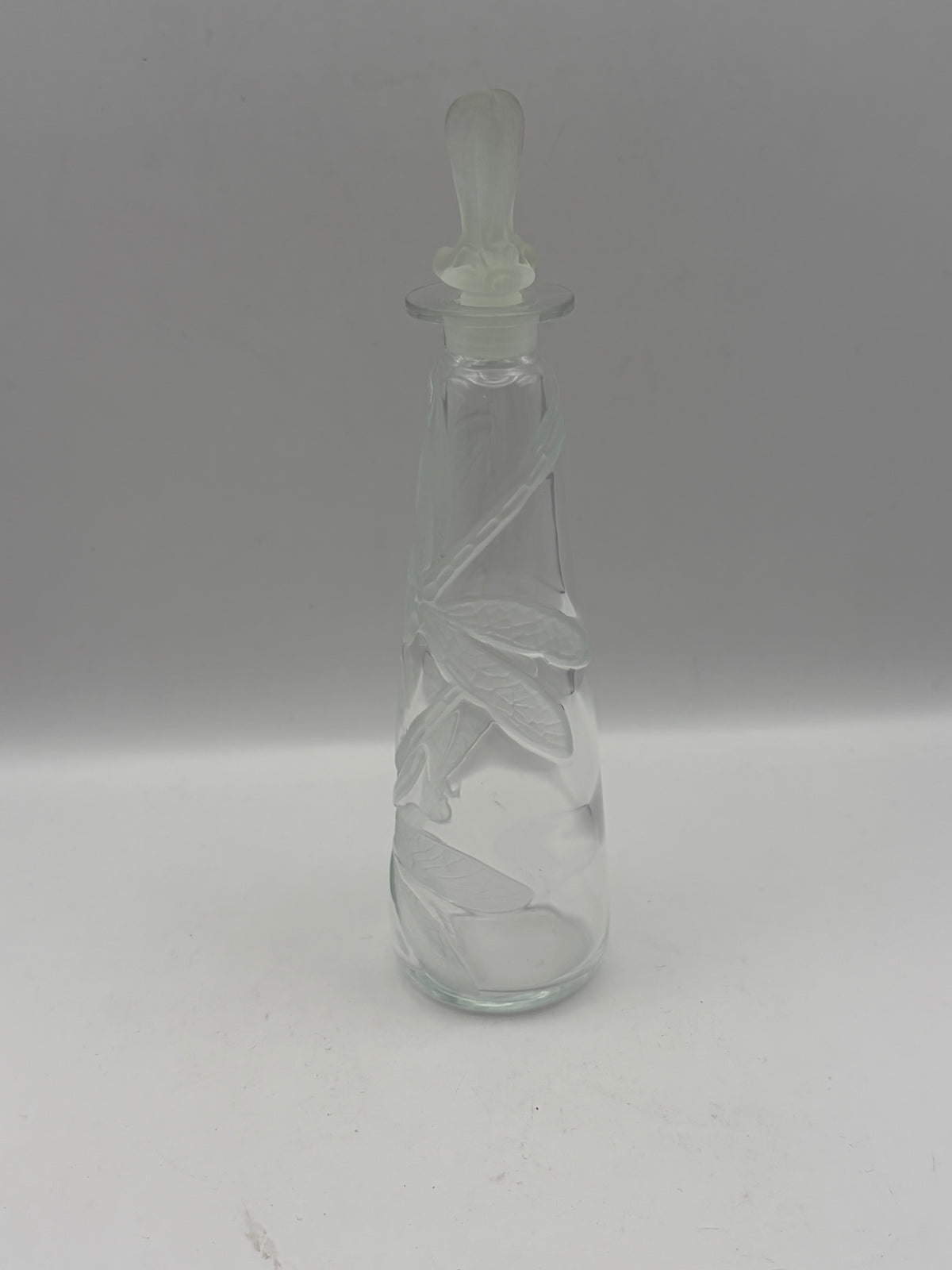 Vintage 1992 MMA Lucien Gaillard Reproduction Dragonfly 7” Glass Perfume Bottle
