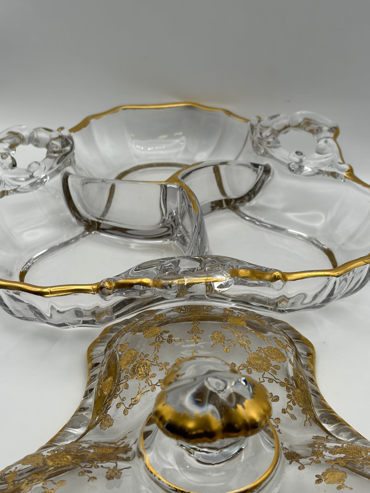 Antique American Cambridge Glass Candy Dish, Circa 1920's.