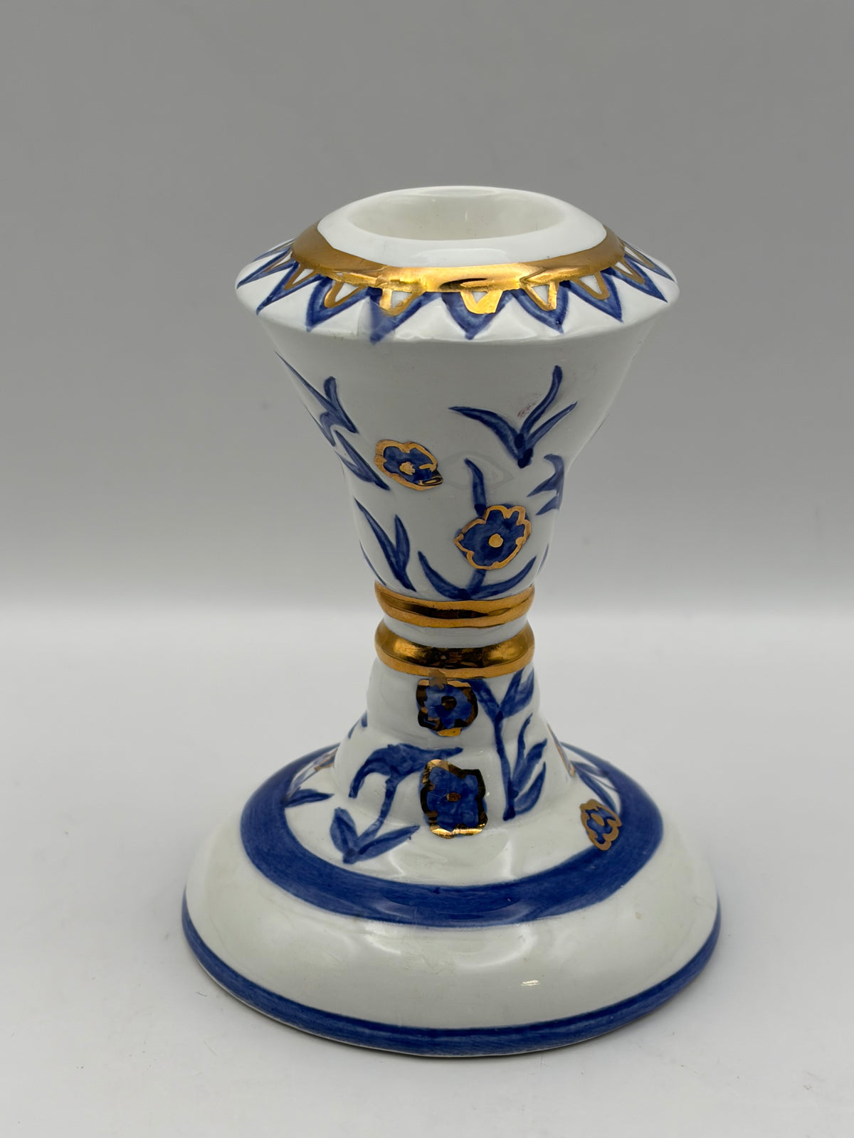 Judaism Hebrew Inscribed Plate Set w/ Kiddush Cup & Ceramic Holders